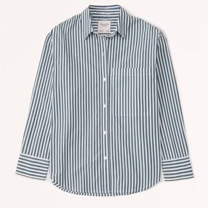 Oversized Poplin Button-Up Shirt